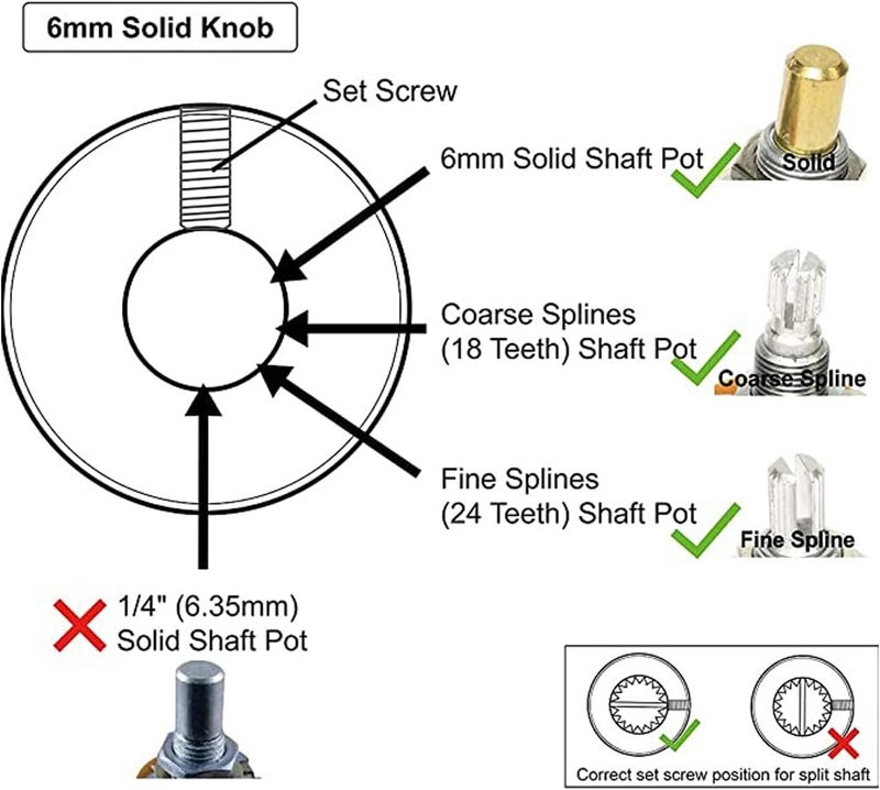 harpfeas 4 Pcs Metal Volume Tone Dome Tone Guitar Speed Control Knobs with Allen Keys Screws Set for Fender Strat Telecaster Gibson Les Paul Electric Guitar or Bass (Chrome) - Image 5